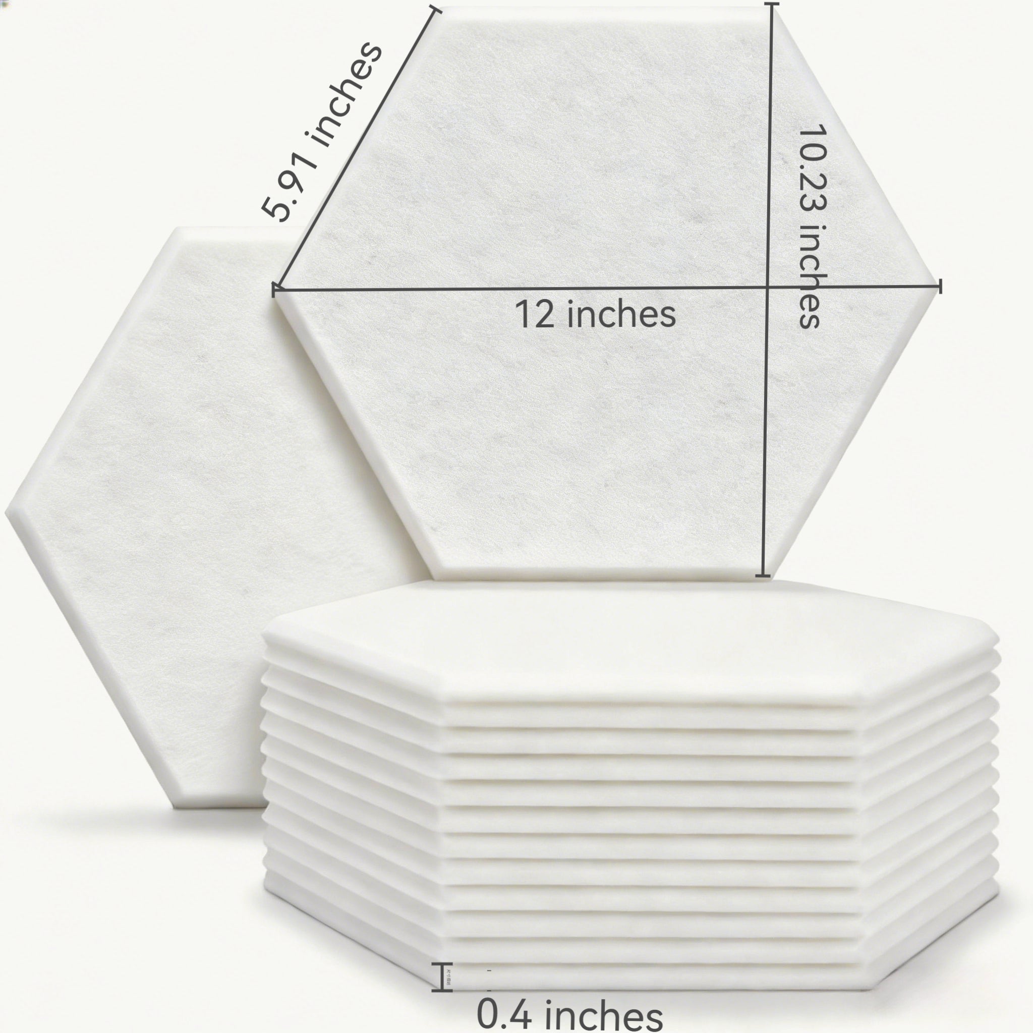 XA9 Premium Acoustic Panels for Walls – Hexagon Sound Absorbing Panels, Peel and Stick Polyester Fiber Acoustical Wall Panels for Noise Dampening in Room