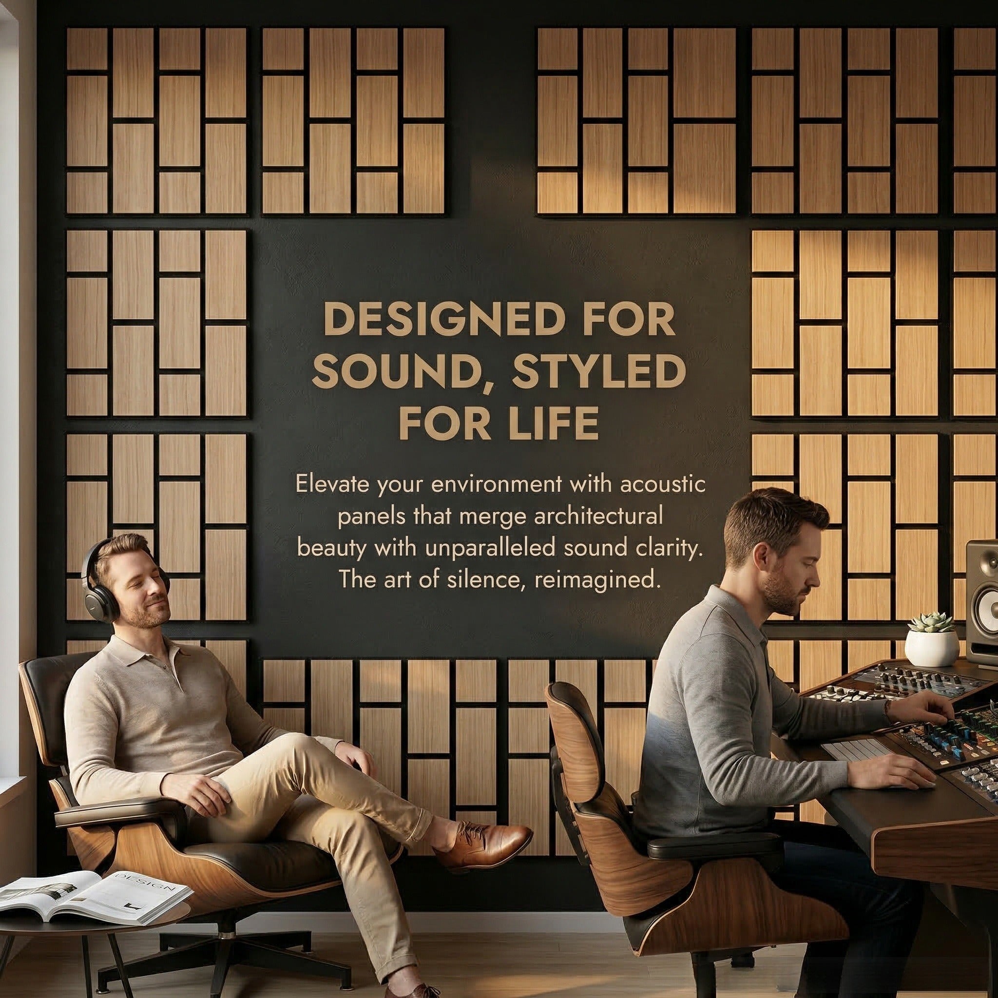 XWH66- Custom Sound-Absorbing Panels- Premium Soundproof Wall Panels 4pieces