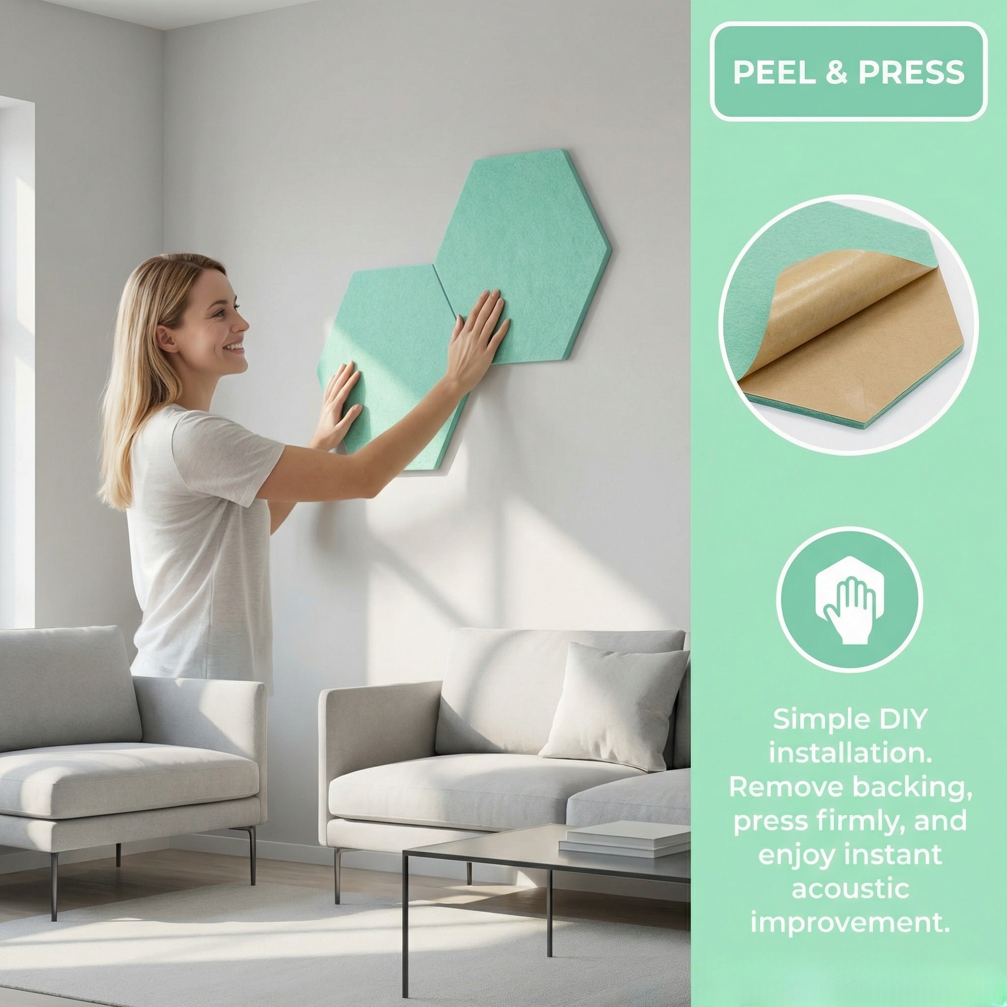XA12 Hexagon Sound Absorbing Panels