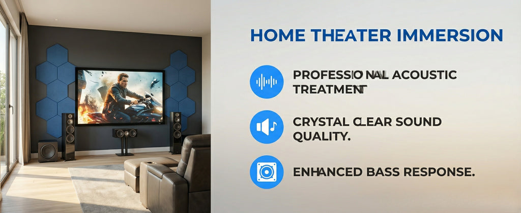 XA9 Premium Acoustic Panels for Walls – Hexagon Sound Absorbing Panels, Peel and Stick Polyester Fiber Acoustical Wall Panels for Noise Dampening in Room