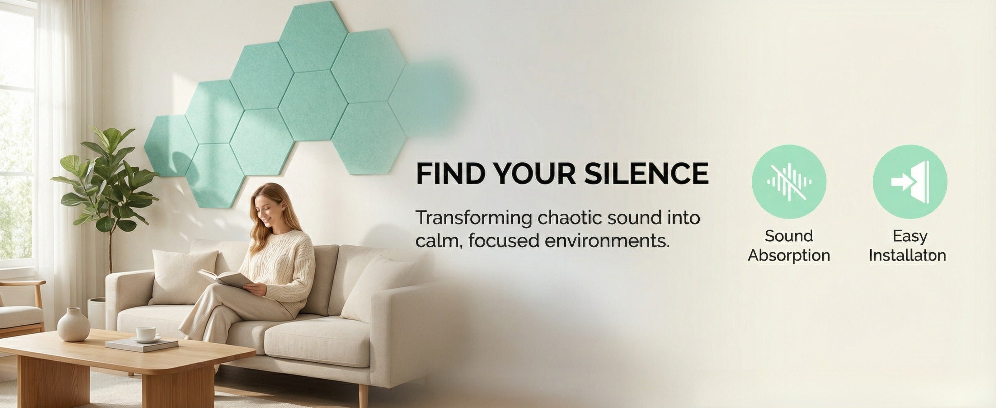 XA12 Hexagon Sound Absorbing Panels