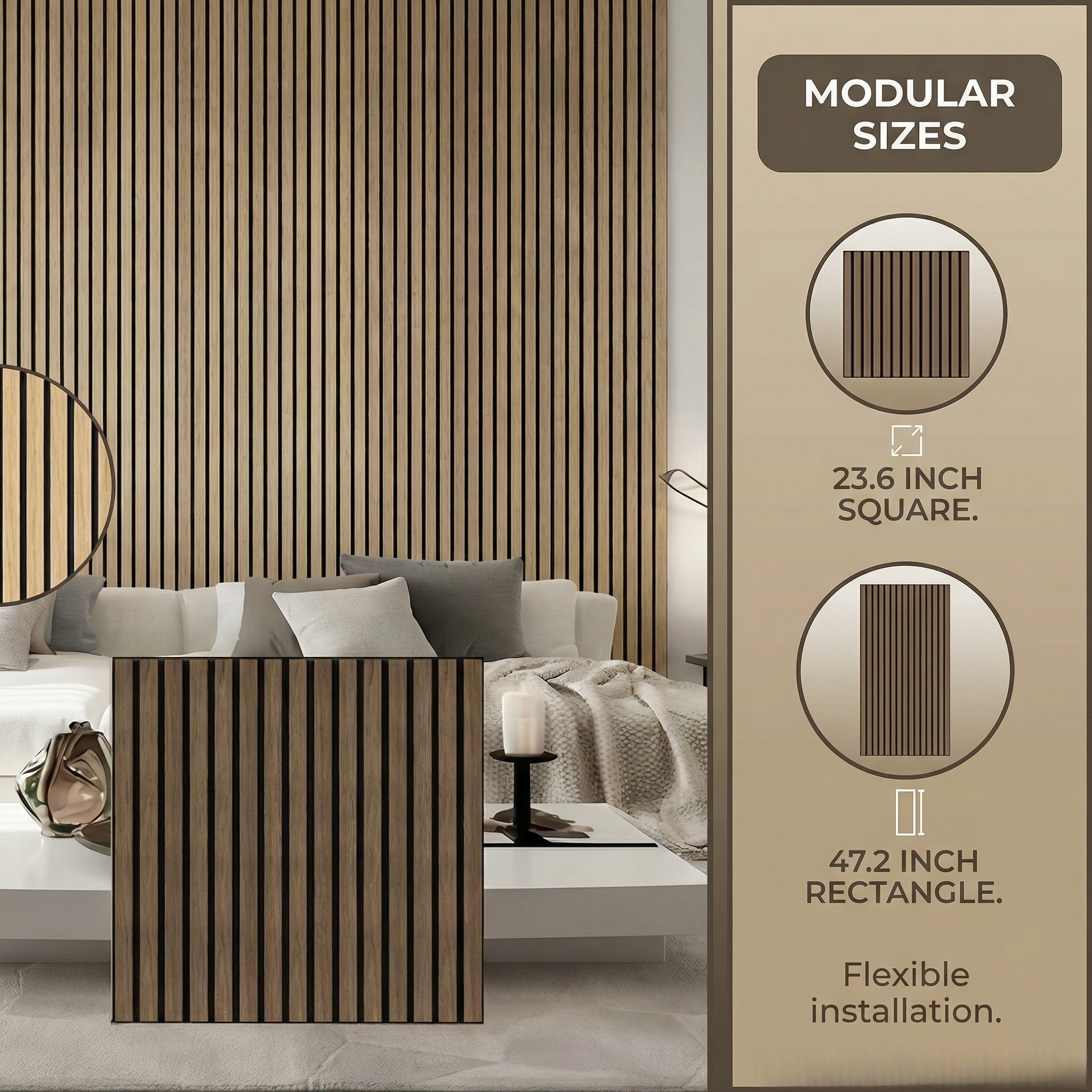 XW66 XW126 Premium Soundproof Wall Panels 4pieces –  Premium Acoustic Slat Wood Wall Panel for Home Theater, Studio & Office Acoustics-Decorative 3D Sound Proof Panels with Natural Wooden Wall Slats Design