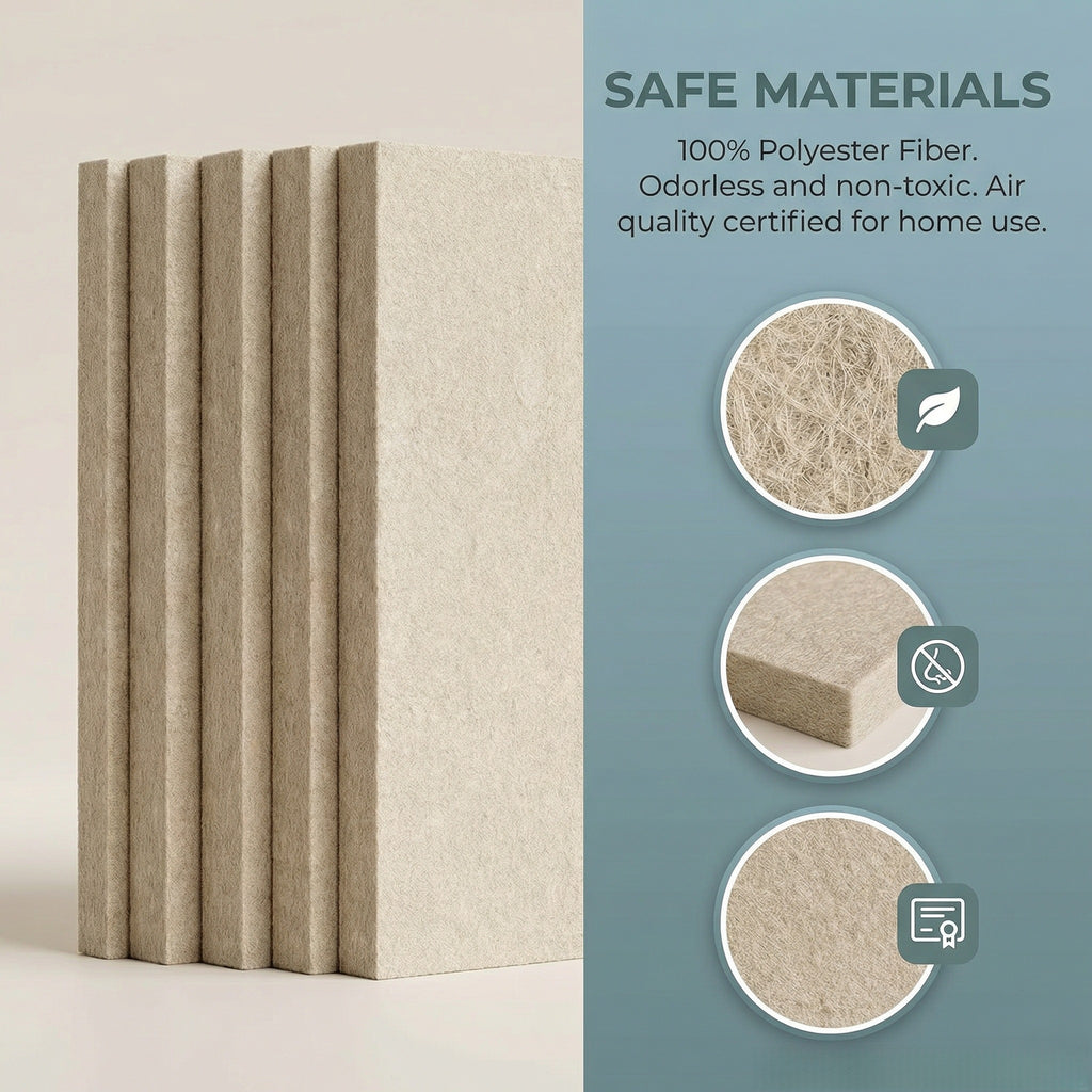 XP9 Premium Acoustic Panels for Wall & Ceiling – Eco-Friendly Soundproofing Material for Home Theater, Office Noise Control & Studio Sound Treatment