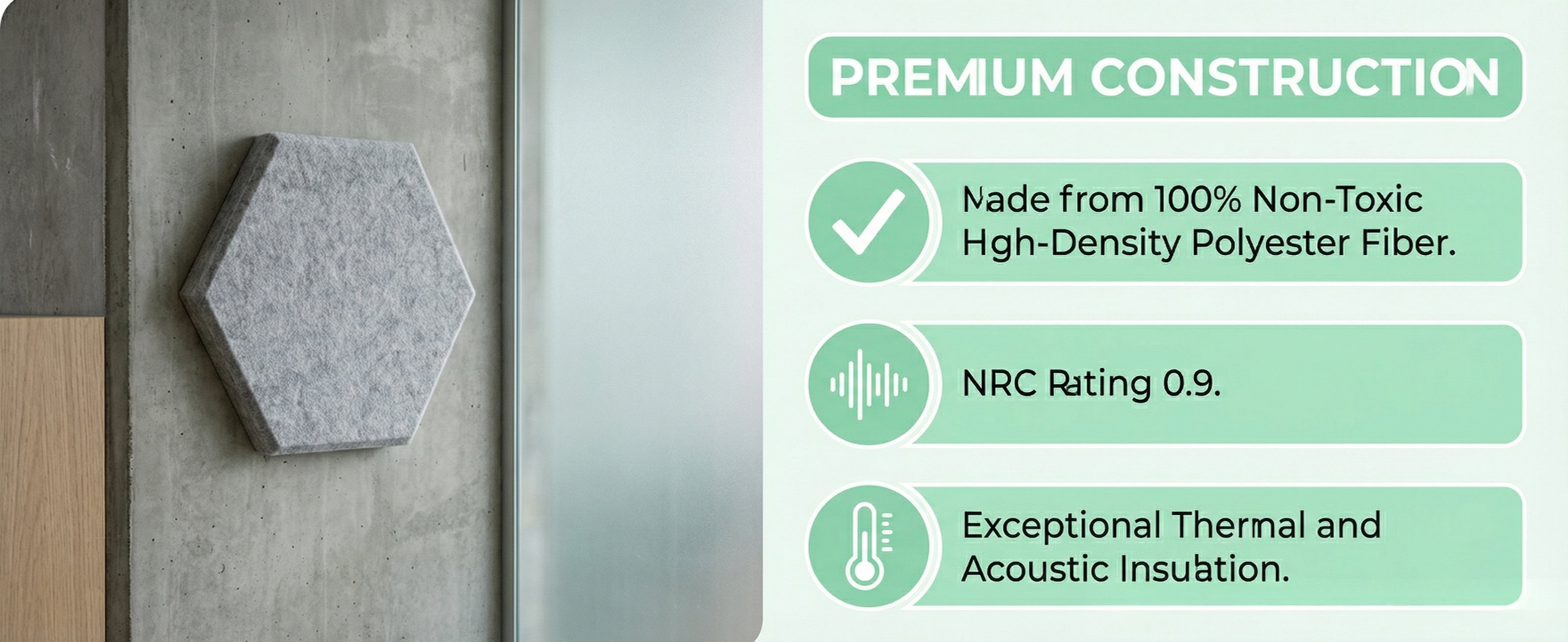 XA12 Hexagon Sound Absorbing Panels