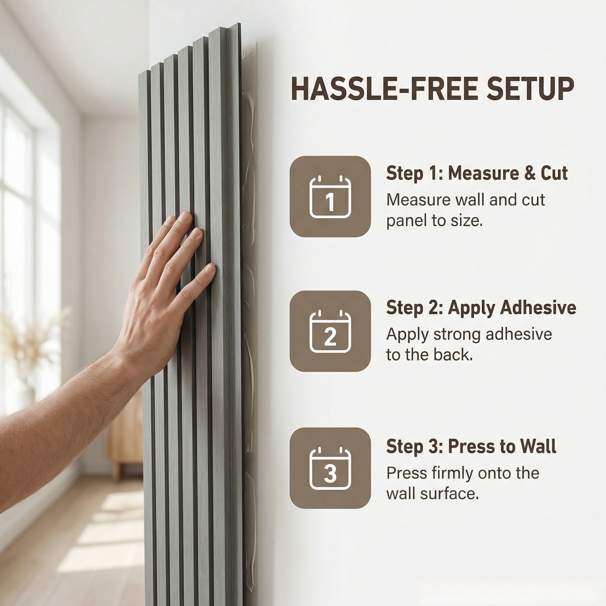 XW242 Premium Soundproof Wall Panels 6pieces –  Premium Acoustic Slat Wood Wall Panel for Home Theater, Studio & Office Acoustics