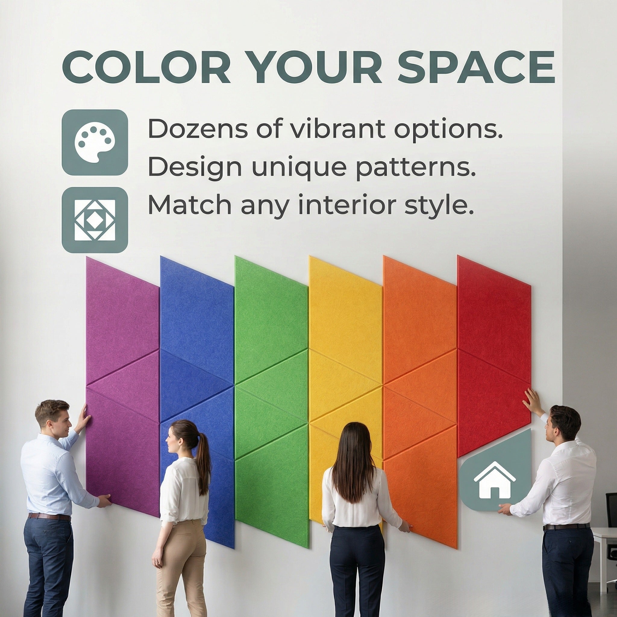 XP9 Premium Acoustic Panels for Wall & Ceiling – Eco-Friendly Soundproofing Material for Home Theater, Office Noise Control & Studio Sound Treatment